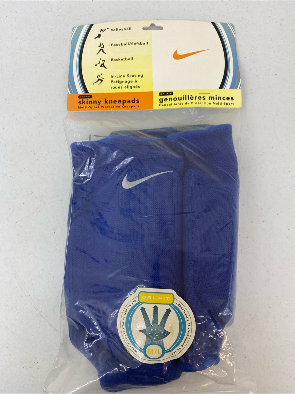 Nike Dri-fit skinny knee pads multi-sport Medium Large